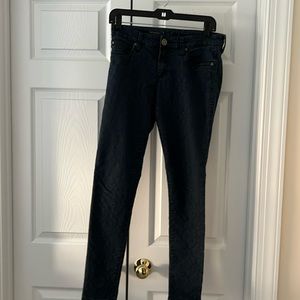 Kut from the kloth skinny jeans.  Embellished with metallic pattern